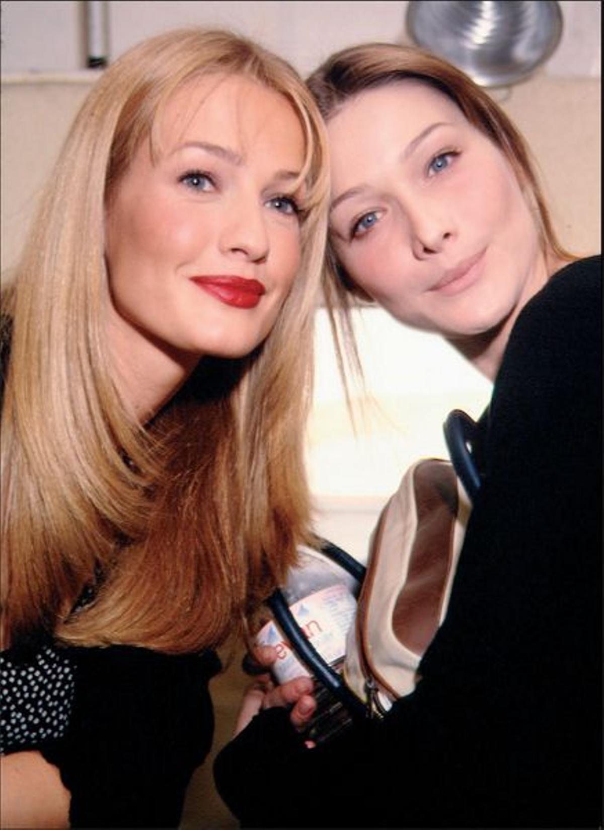 Con Karen Mulder, en 1994.