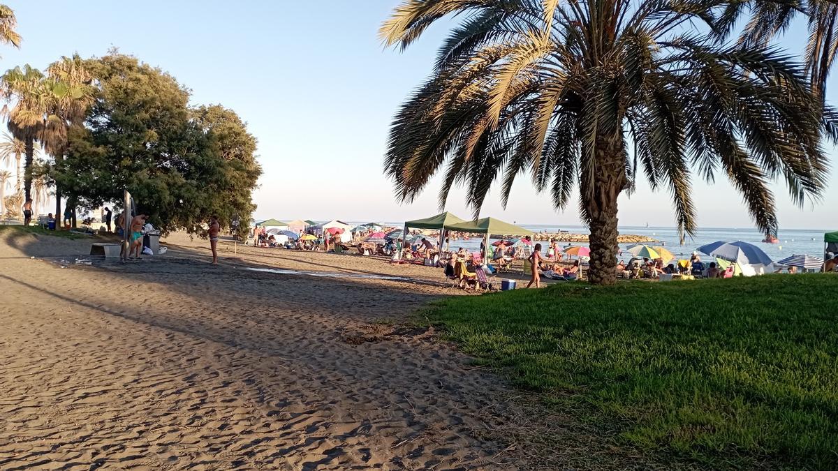 Un rincón de las playas del Palo el pasado domingo.