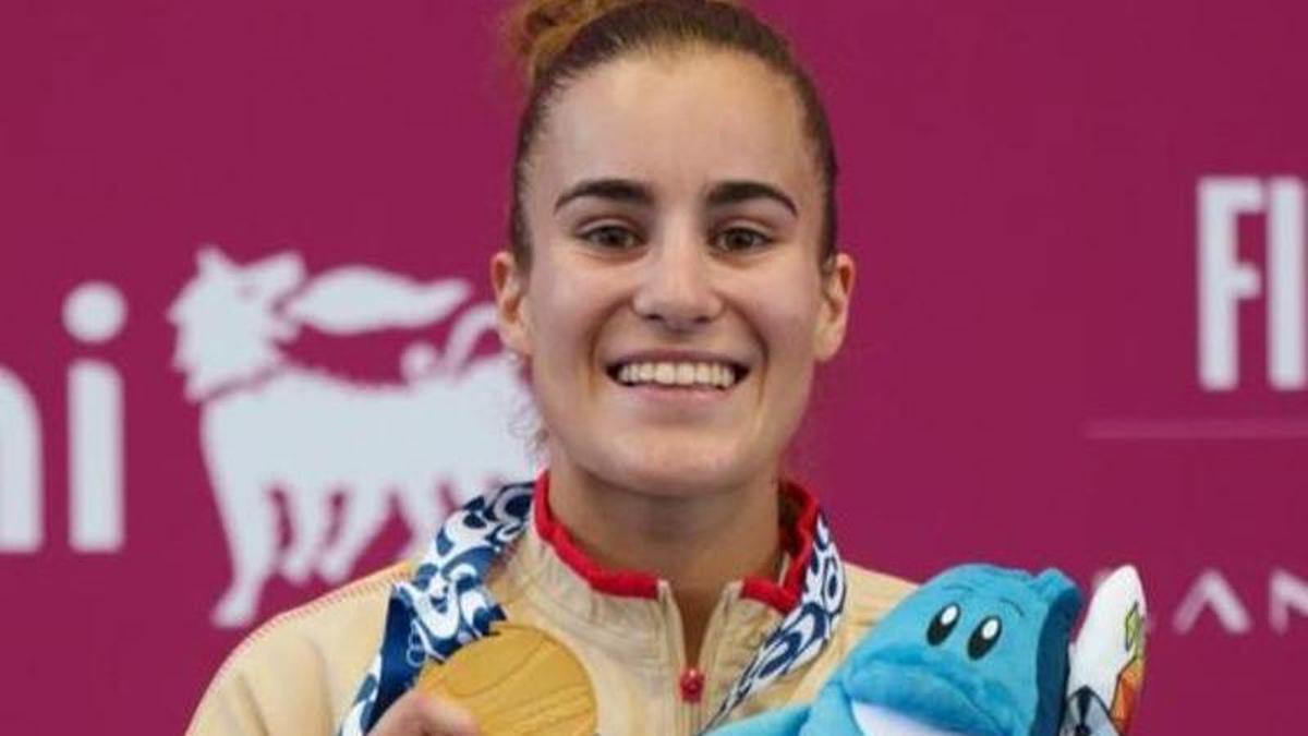 Laura Fuertes, con la medalla de oro en los Juegos Mediterráneos