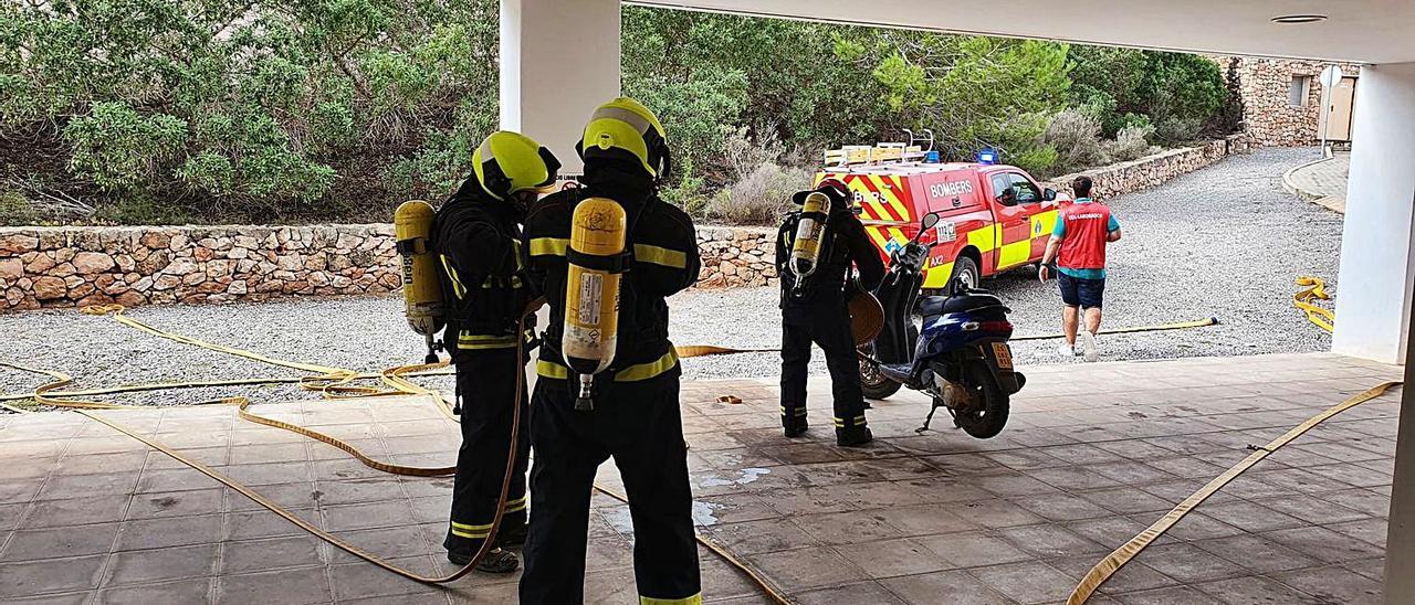 Control del fuego en el Hospital de Formentera