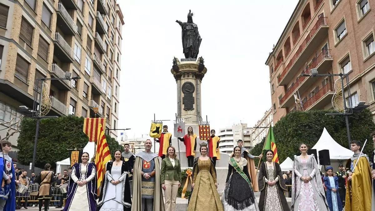 Imagen del homenaje a Jaime I en la Magdalena del 2024.