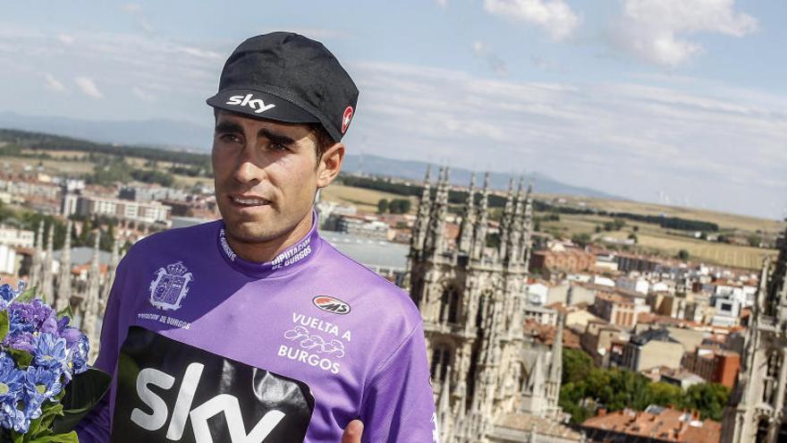 Mikel Landa, tras vencer en la etapa.