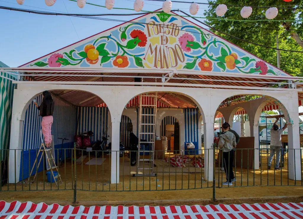 Una caseta de la Feria de Sevilla