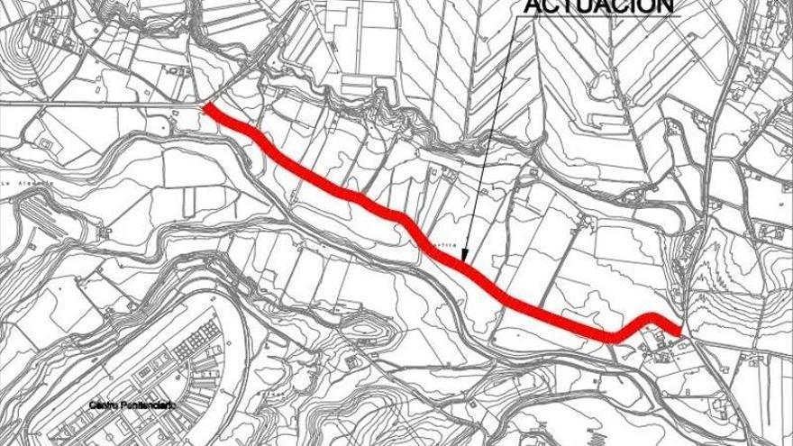 Plano del camino de Torrealquería a El Romeral.