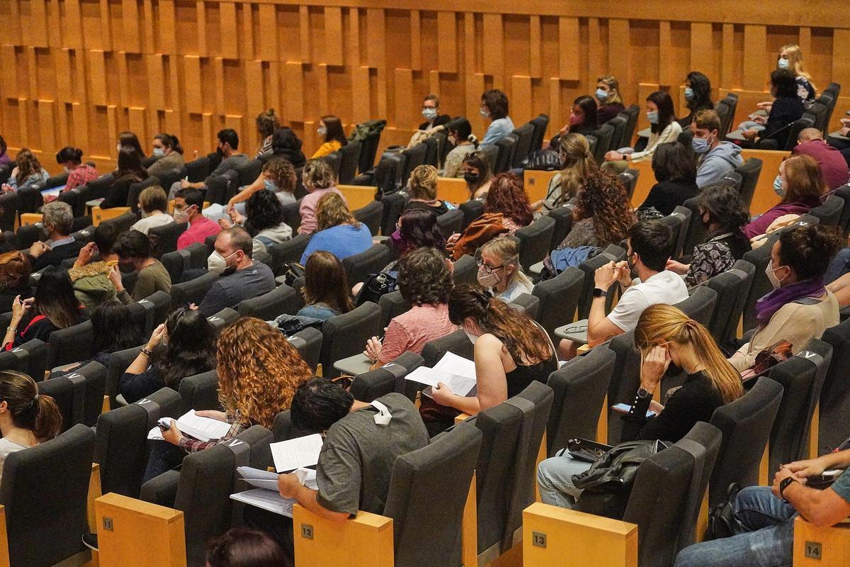Oposicions per entrar a l’Ajuntament, en unes proves que es feien a l’Auditori, en una imatge d’arxiu.