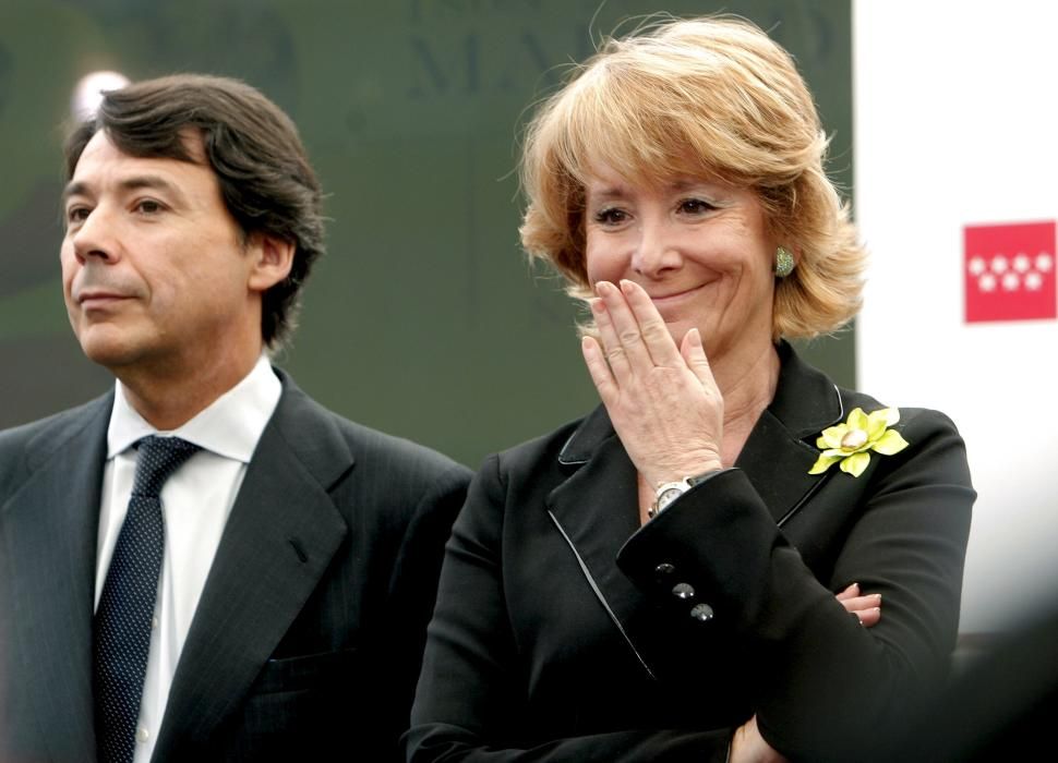 Esperanza Aguirre junto a Ignacio González durante un acto público en 2008