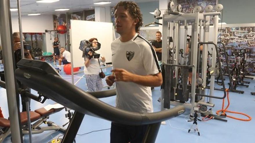 Manuel Iturra, durante las pruebas físicas de pretemporada