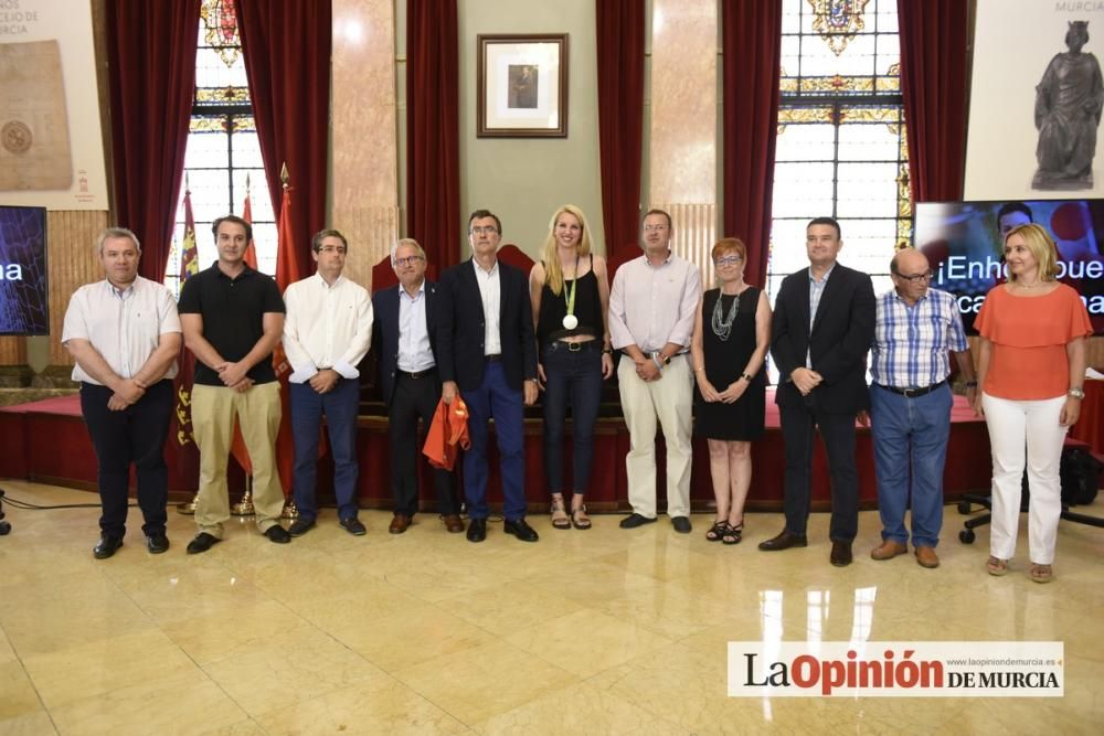 Recepción a Laura Gil en el Ayuntamiento de Murcia