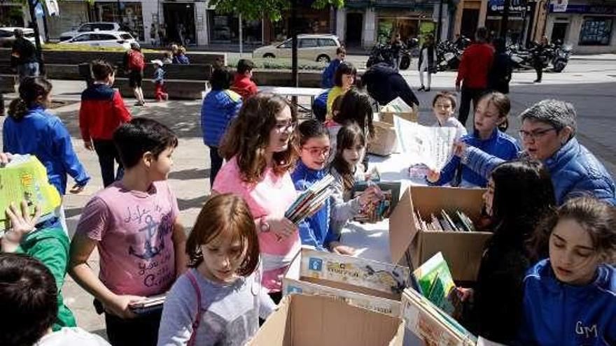 Los alumnos del colegio Jovellanos, durante la celebración.