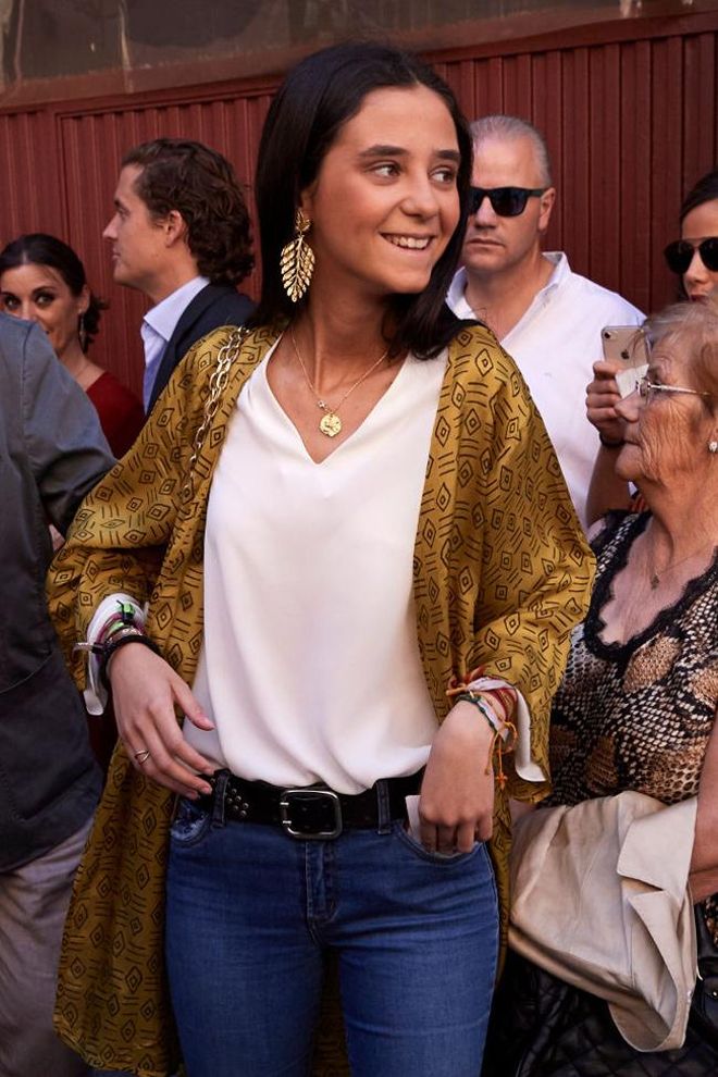 Vaquero + kimono = look de 10