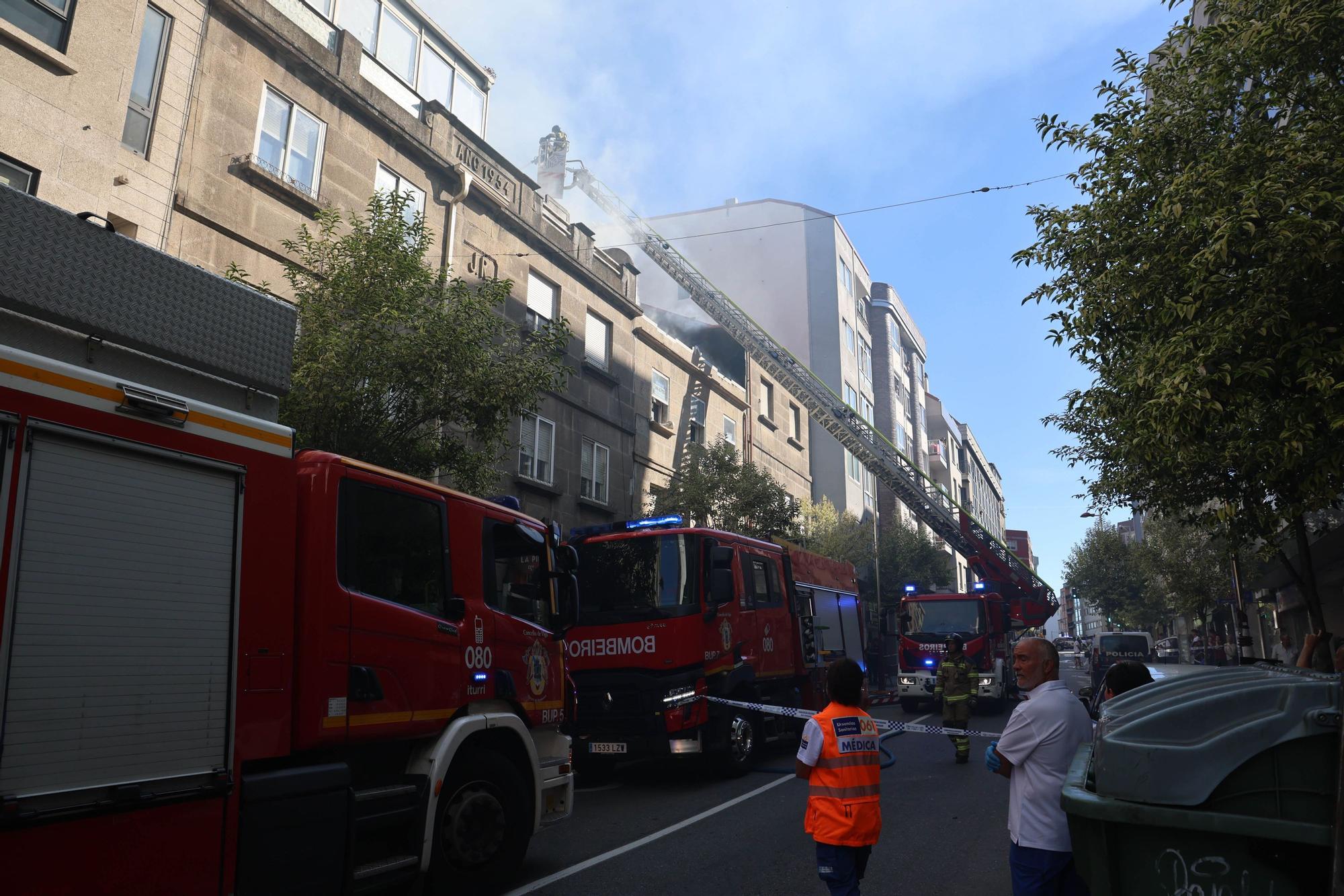 Así fue el incendio que calcinó una vivienda en Sanjurjo Badía