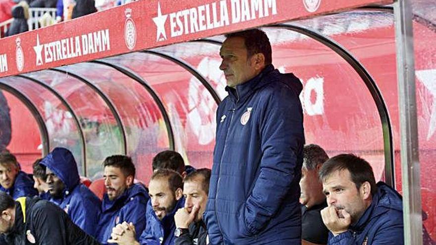 Eusebio Sacristán, durant un partit a Montilivi.