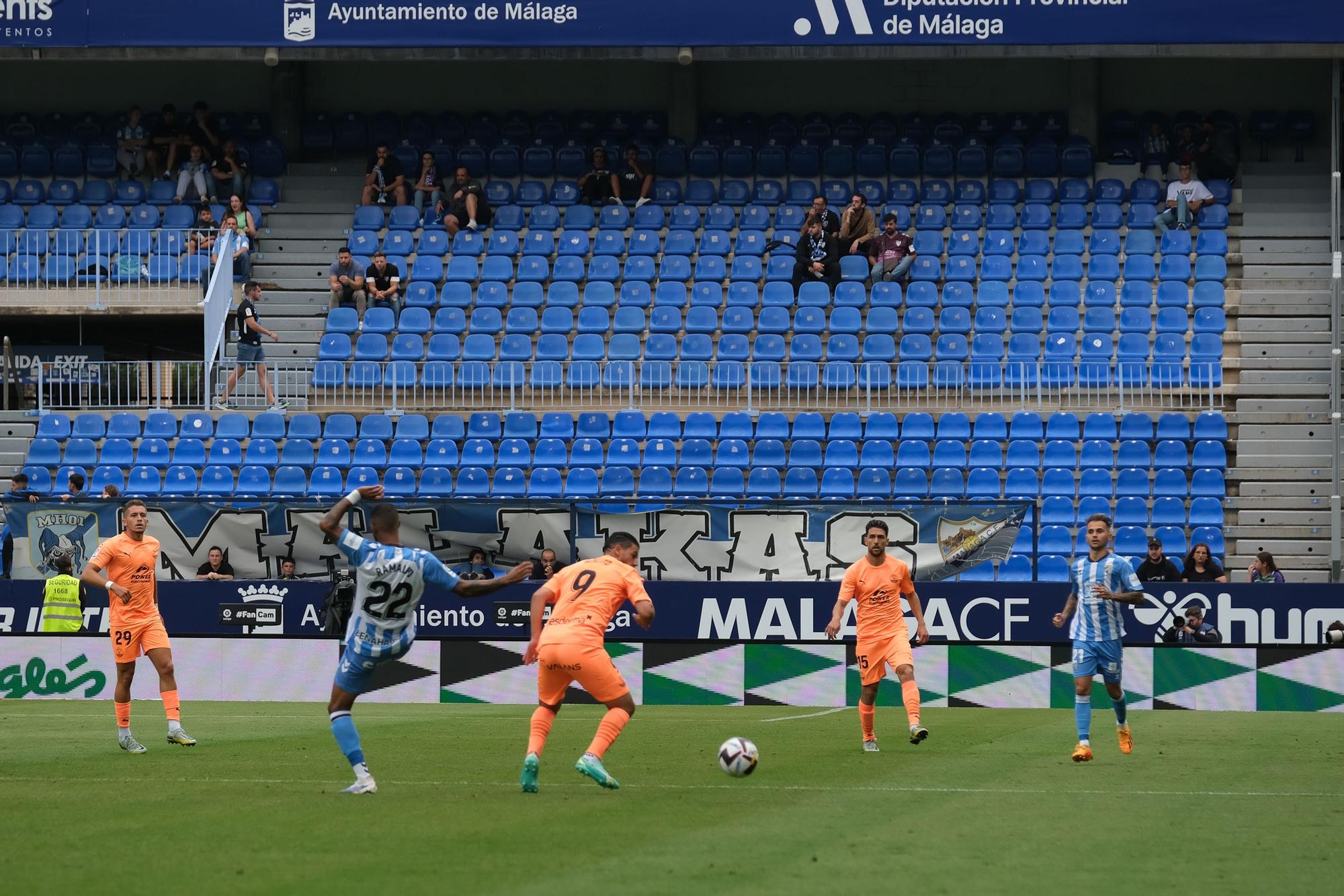 El Málaga CF - UD Ibiza, último partido de la Liga 22/23, en imágenes