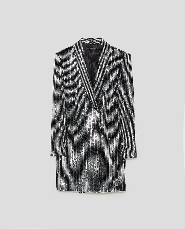 Colección de fiesta de Zara: vestido blazer metalizado