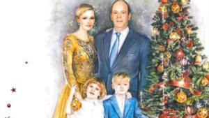 Charlene de Mònaco comparteix un dibuix familiar com a postal de Nadal