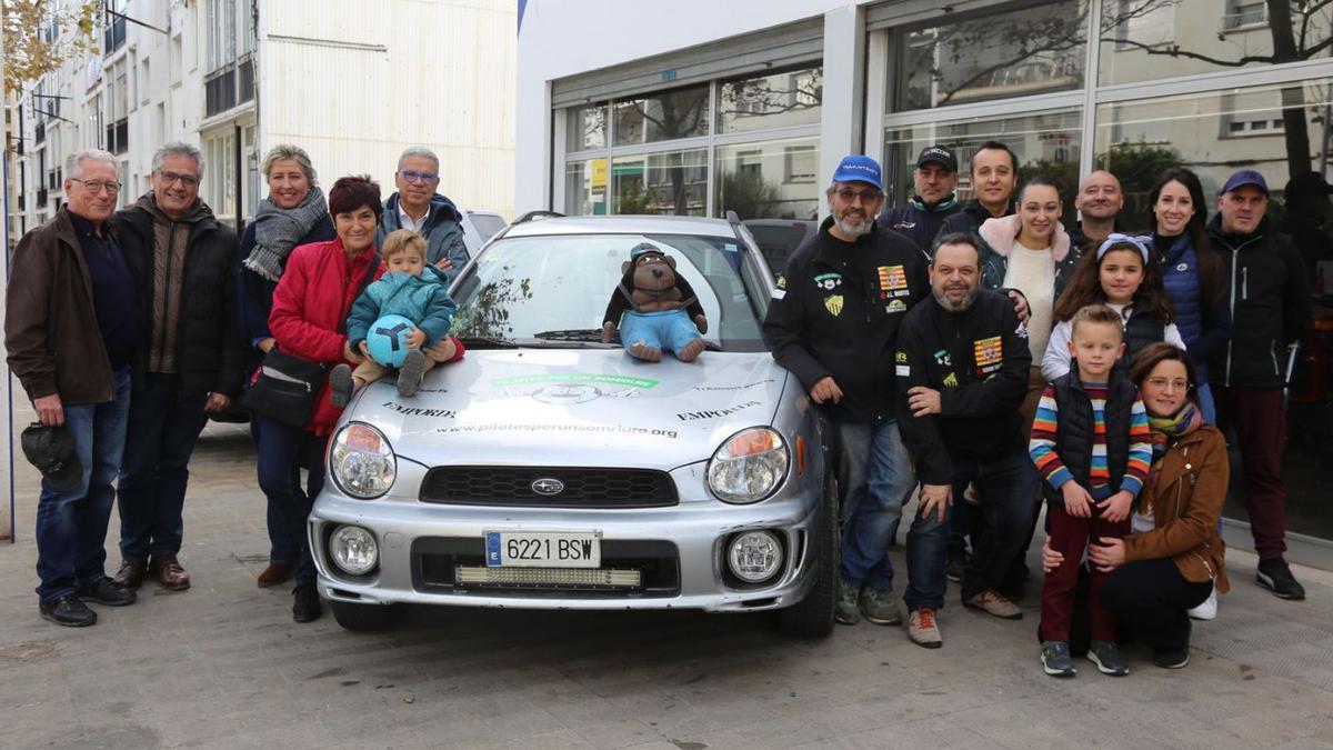 La presentació del cotxe i l’equip Pilotes per un somriure el cap de setmana passat a Roses.