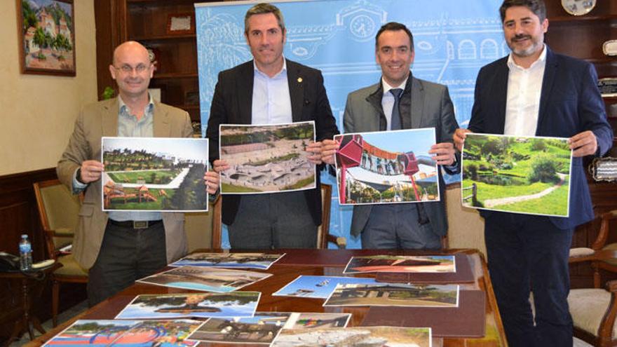 Juan Carlos Maldonado, acompañado por los ediles Andrés Ruiz, José Carlos Martín y Roy Pérez, ha presentado el proyecto.