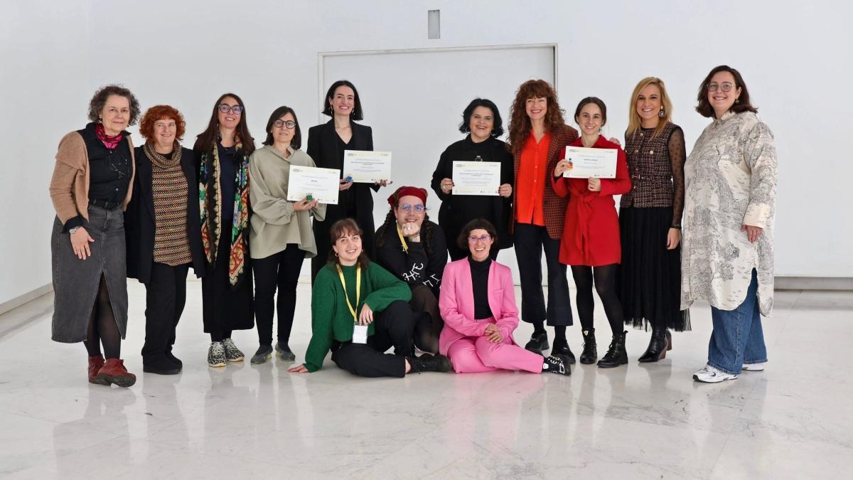 Foto de familia en el CGAC de las Jornadas de Profesionalización Artística, celebradas el pasado dieciembre en Santiago.