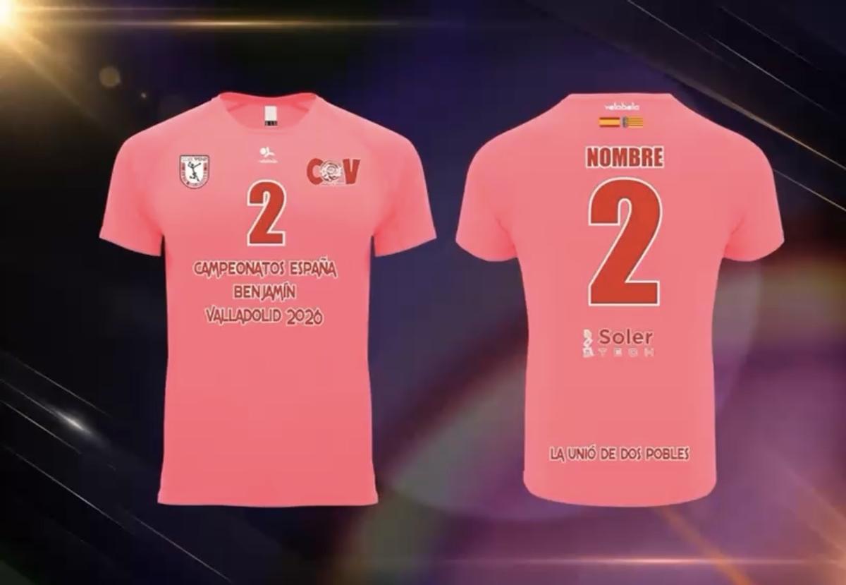 La equipación diseñada por el CV Arenas Gandia y CV Bellreguard para el Campeonato de España