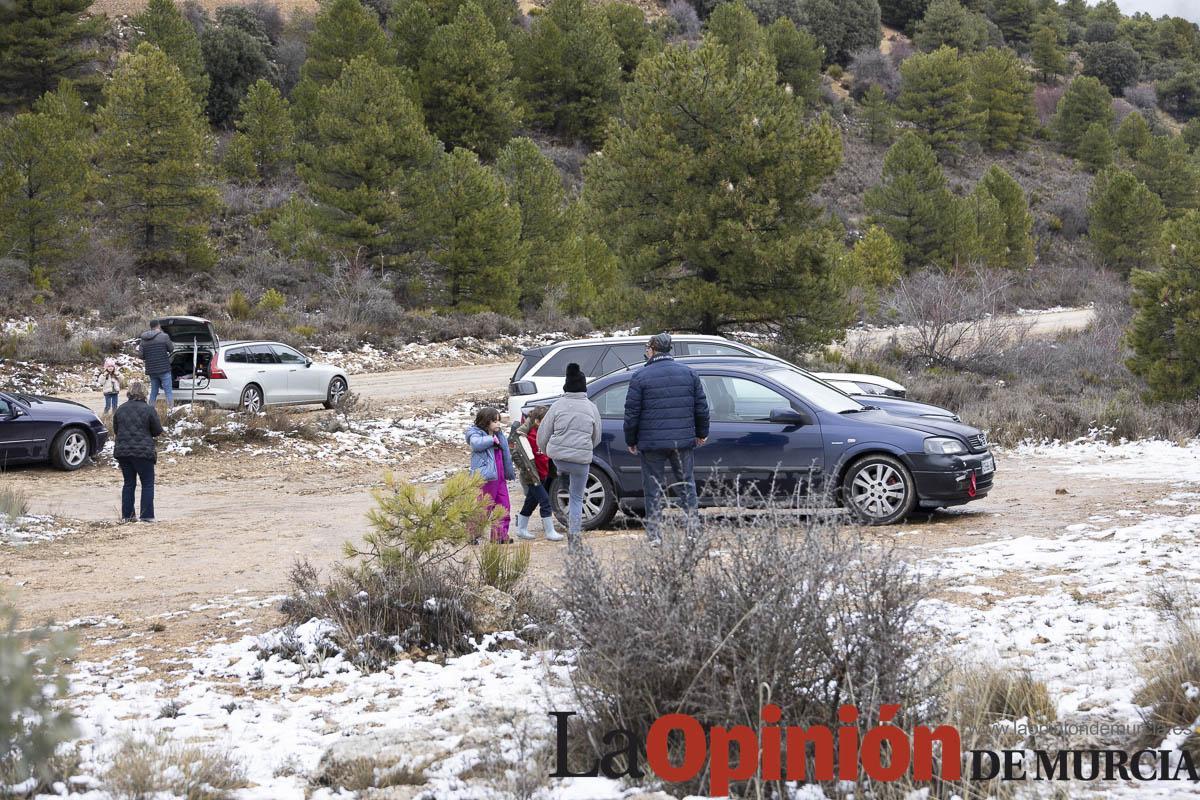 Nieve en las proximidades de Revolcadores en Moratalla