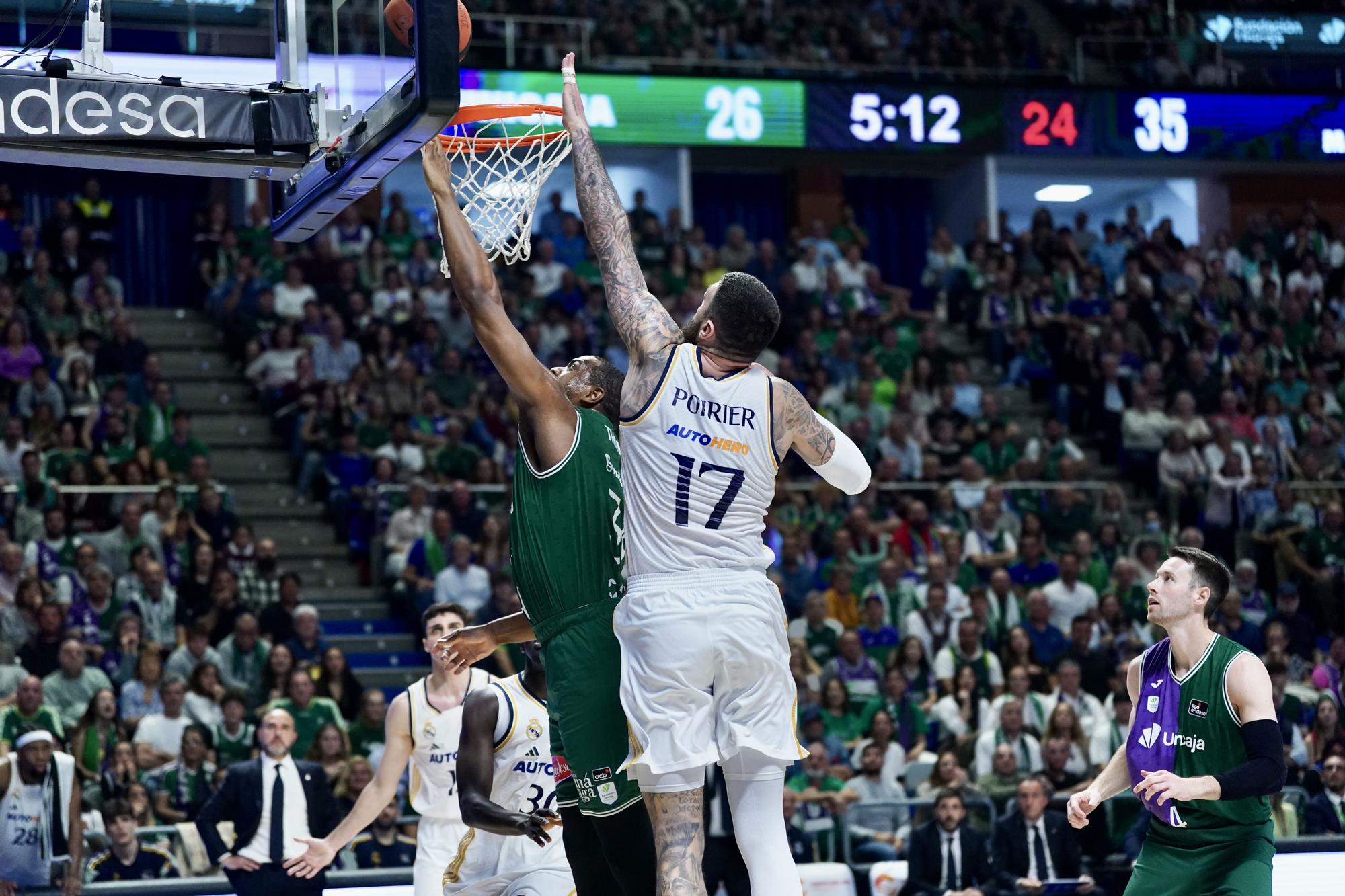 Una imagen del Unicaja - Real Madrid en el Carpena de la jornada 25 de la Liga Endesa.