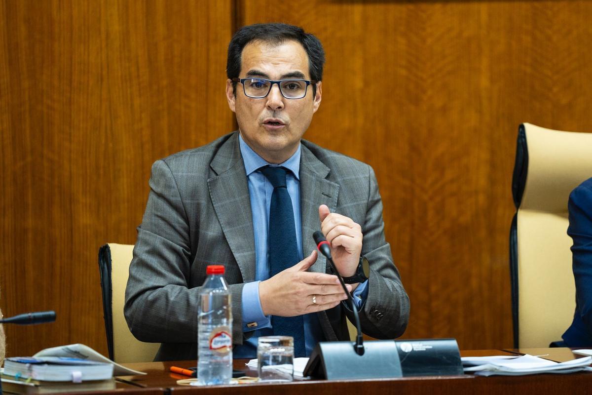 José Antonio Nieto, consejero de Justicia de la Junta de Andalucía en la comisión parlamentaria, en una imagen de archivo
