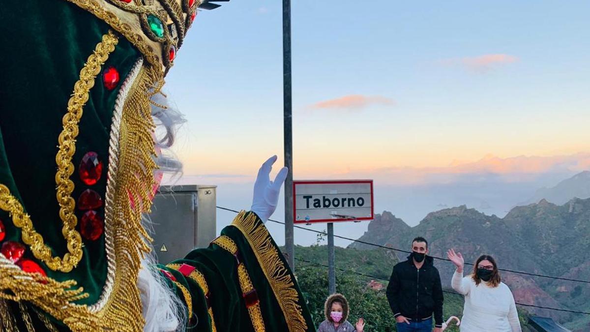 Los Reyes Magos, cuando llegaban de la mano del ayuntamiento hasta Taborno.