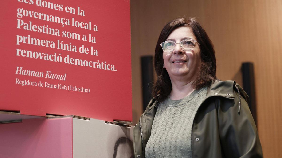 Hanan Kaoud, regidora de Ramala, participó ayer en el II encuentro internacional de mujeres electas
