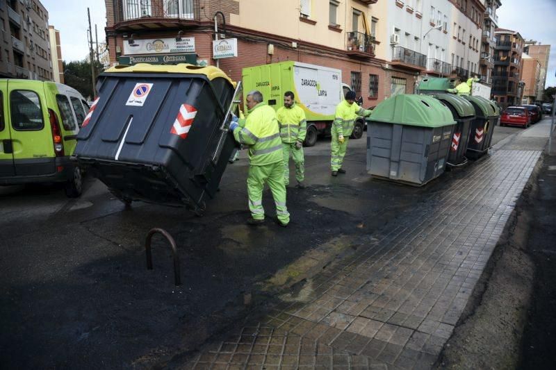 Nuevo incendio de contenedores en el Arrabal