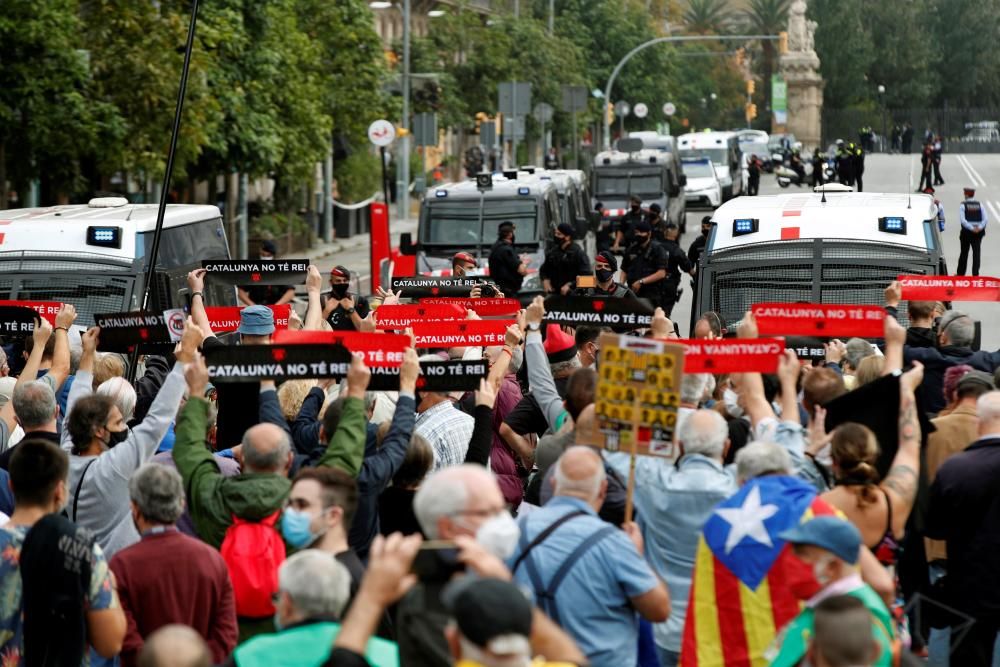 Manifestacions a Barcelona contra la visita del rei Felip VI