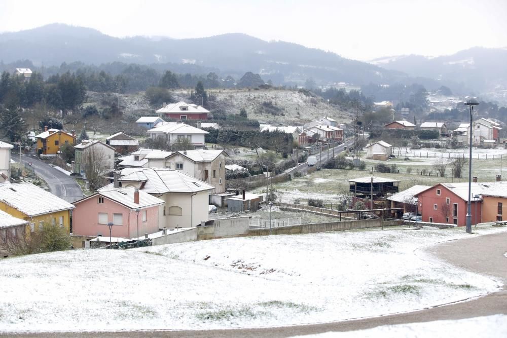La nevada en la comarca de Avilés