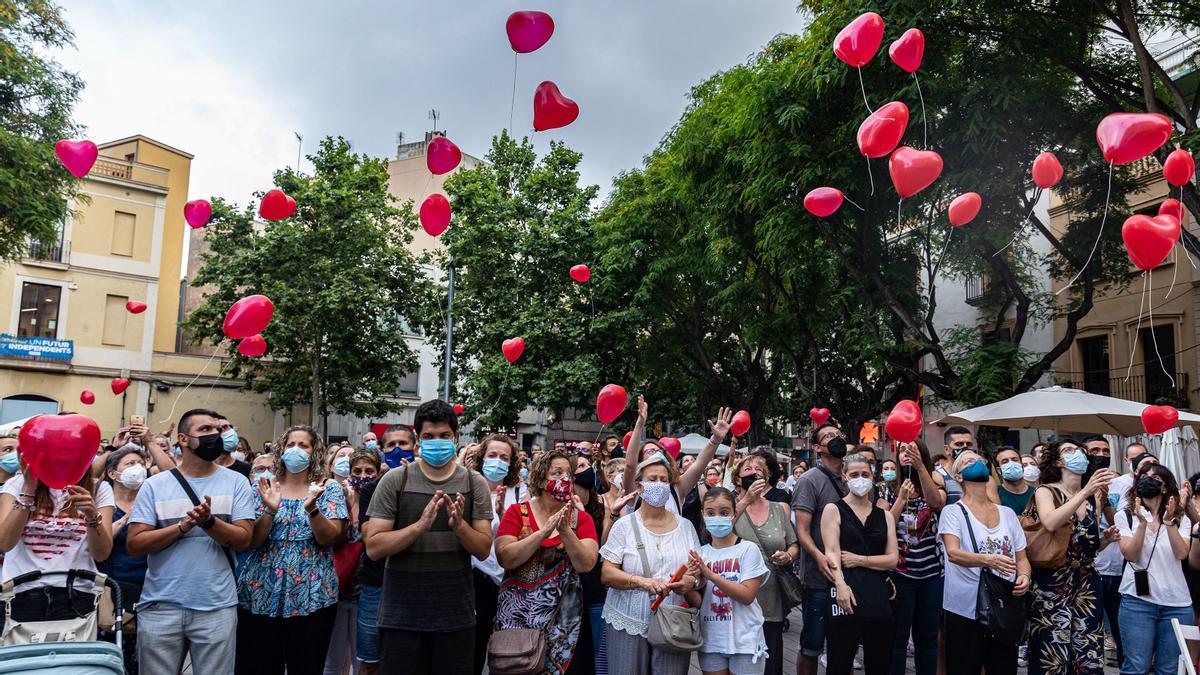 Homenaje a Yaiza en el ayuntamiento de Sant Boi de Llobregat, asesinada por su madre.