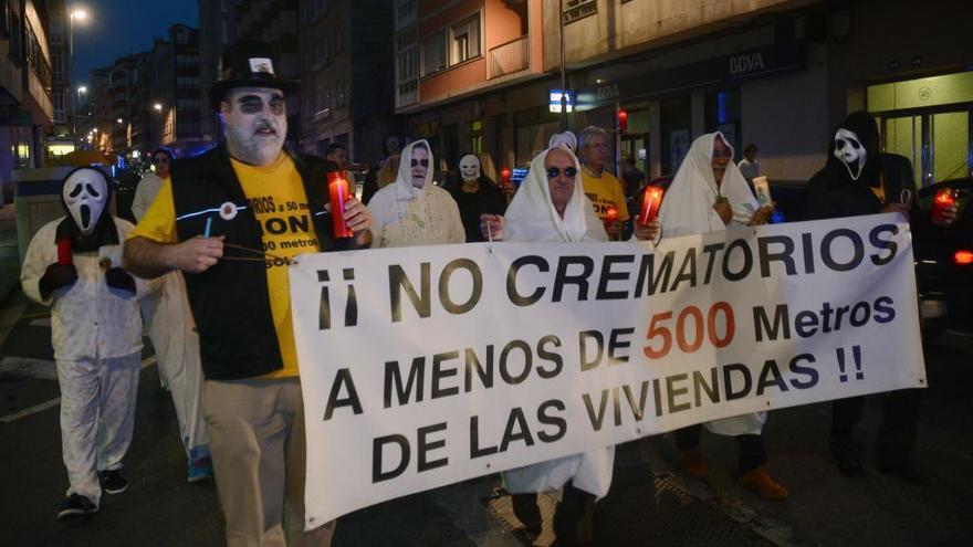 Una manifestación vecinal contra los crematorios