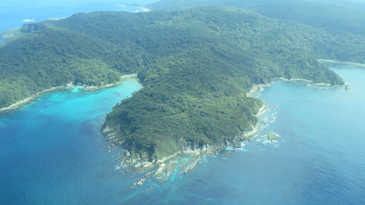 Vista aérea de la isla