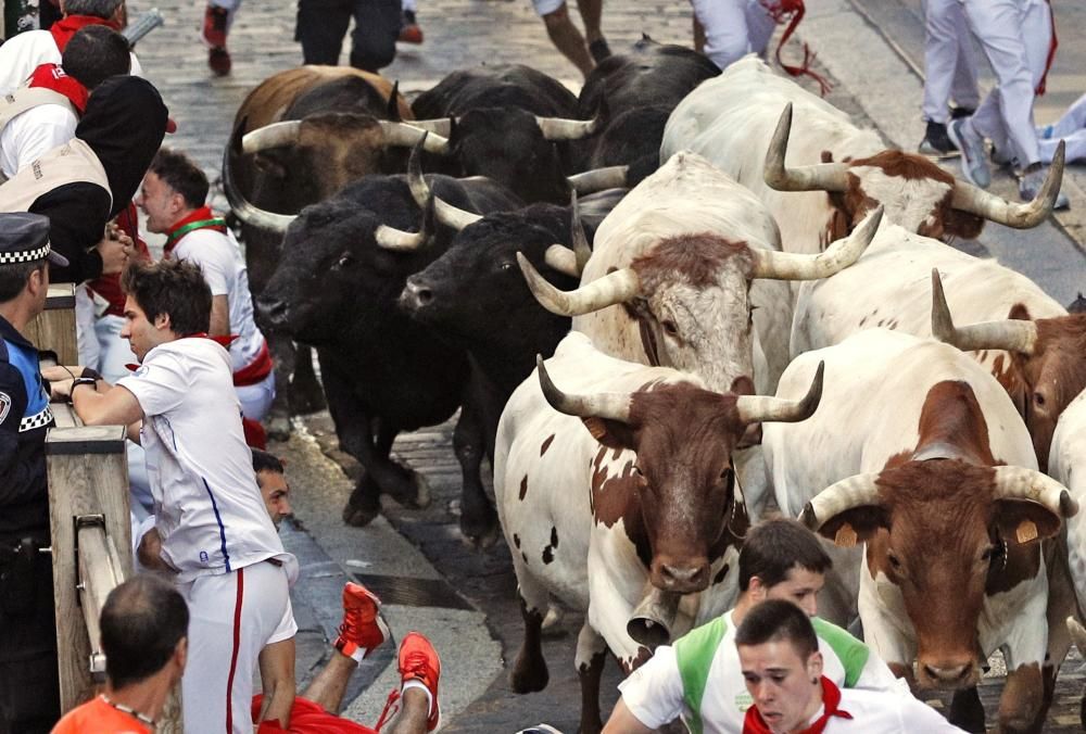 Quinto encierro de los Sanfermines 2019.