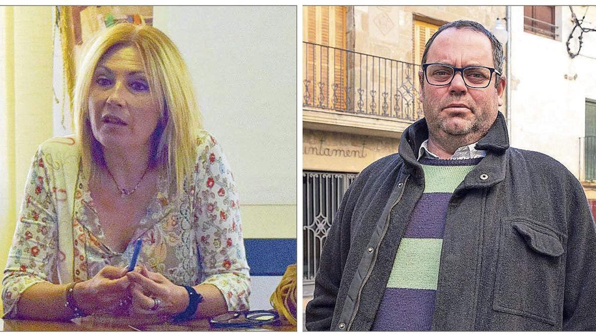 L’alcaldessa de Torà, Isabel Torres i l'alcalde de Biosca, Josep Puig