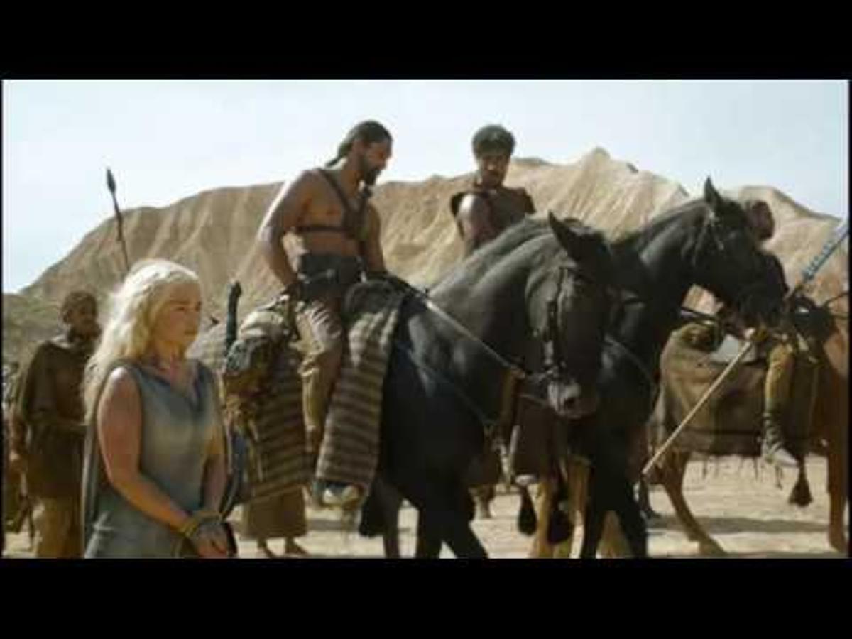 Daenerys con sus dothrakis, atravesando las Bardenas Reales.