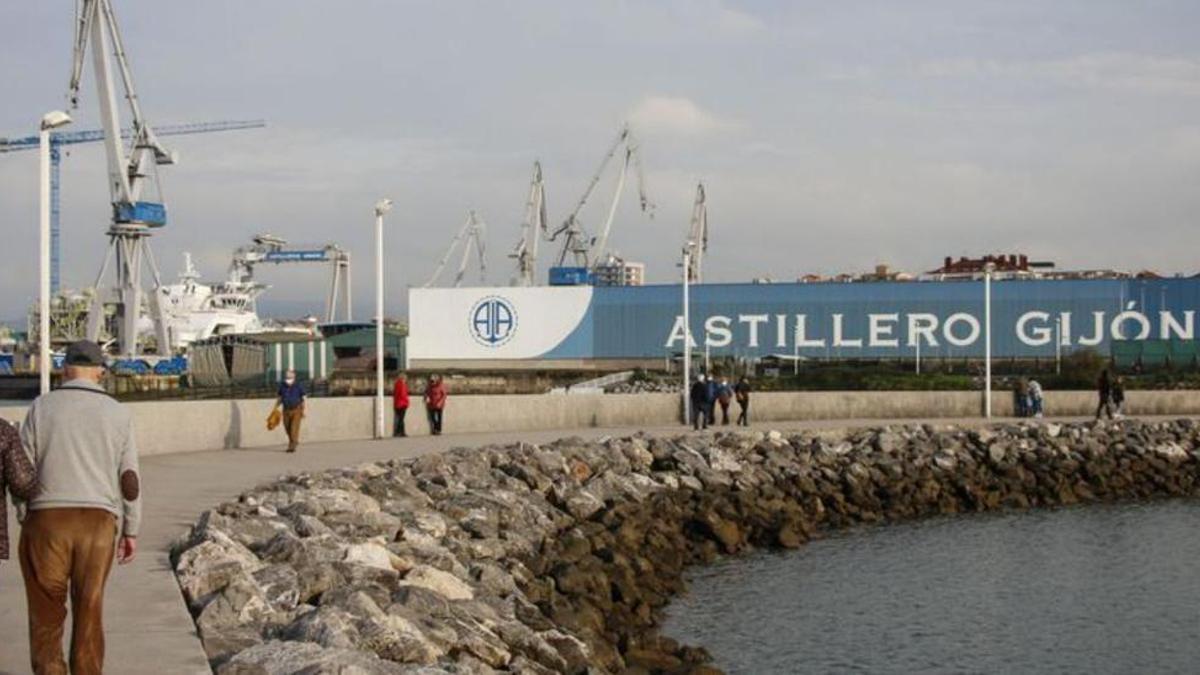 Astillero de Armón en Gijón.