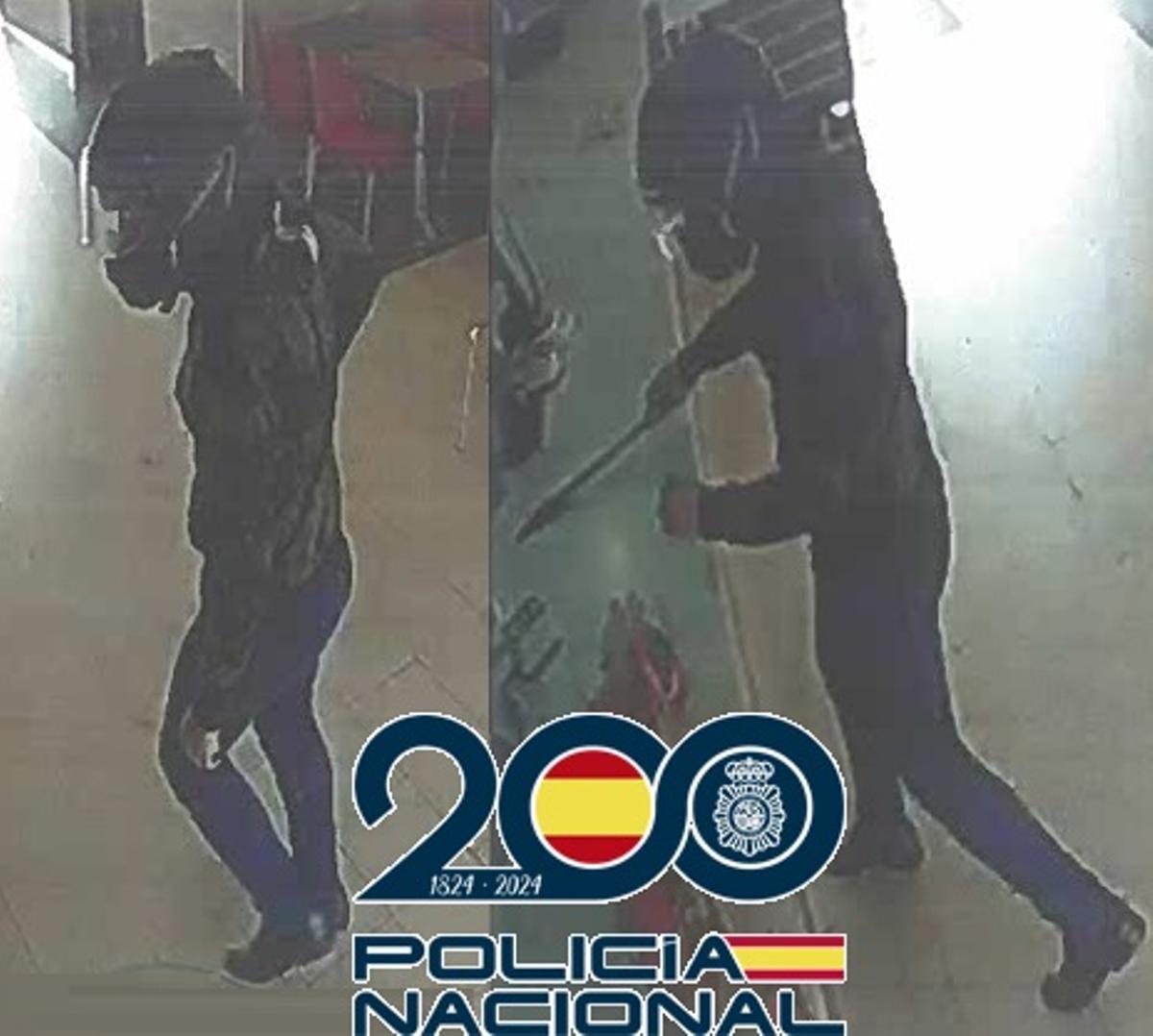 El atracador grabado por una cámara de seguridad.