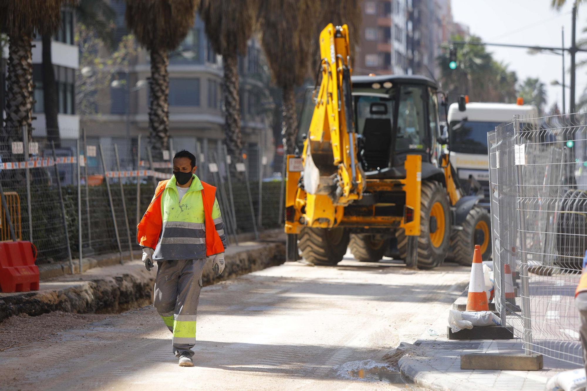 Así avanzan las obras de Peris y Valero