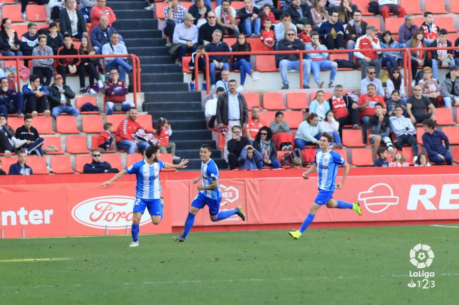 Dani Pacheco, que entró en la segunda mitad, marcó el tanto de la victoria del equipo blanquiazul, que vuelve a ganar después de un mes