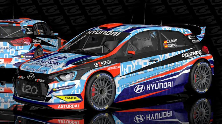 El Hyundai con el que competirá Cándido Carrera. // @JASuarezOficial
