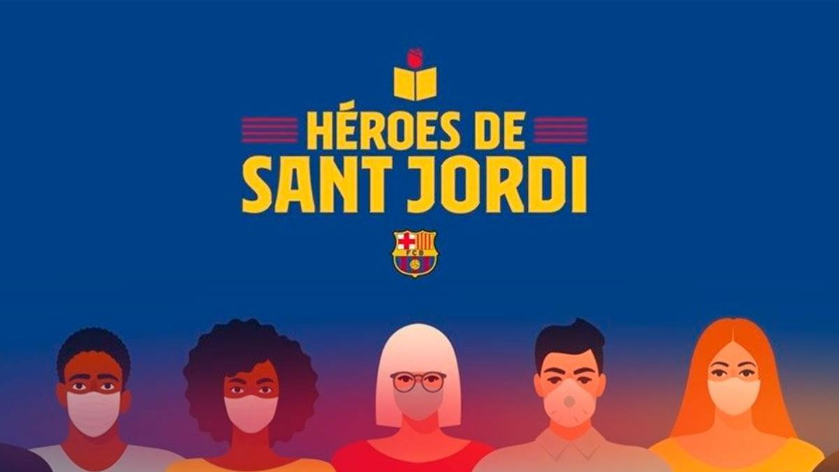 El homenaje del Barça a los héroes de Sant Jordi frente al coronavirus