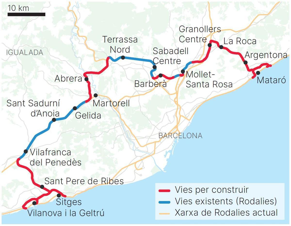 Projecte la línia orbital ferroviària.