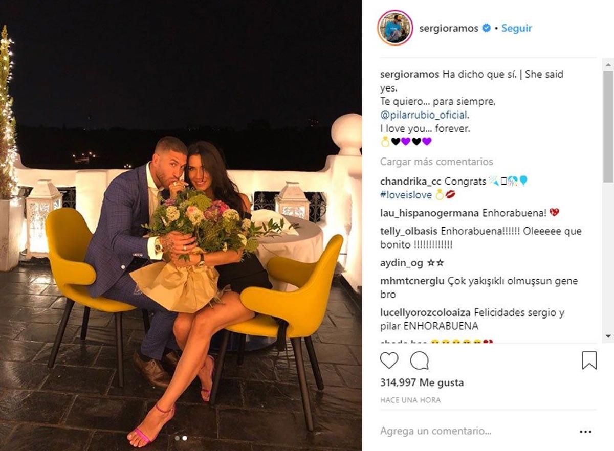 Sergio Ramos le ha pedido matrimonio a Pilar Rubio
