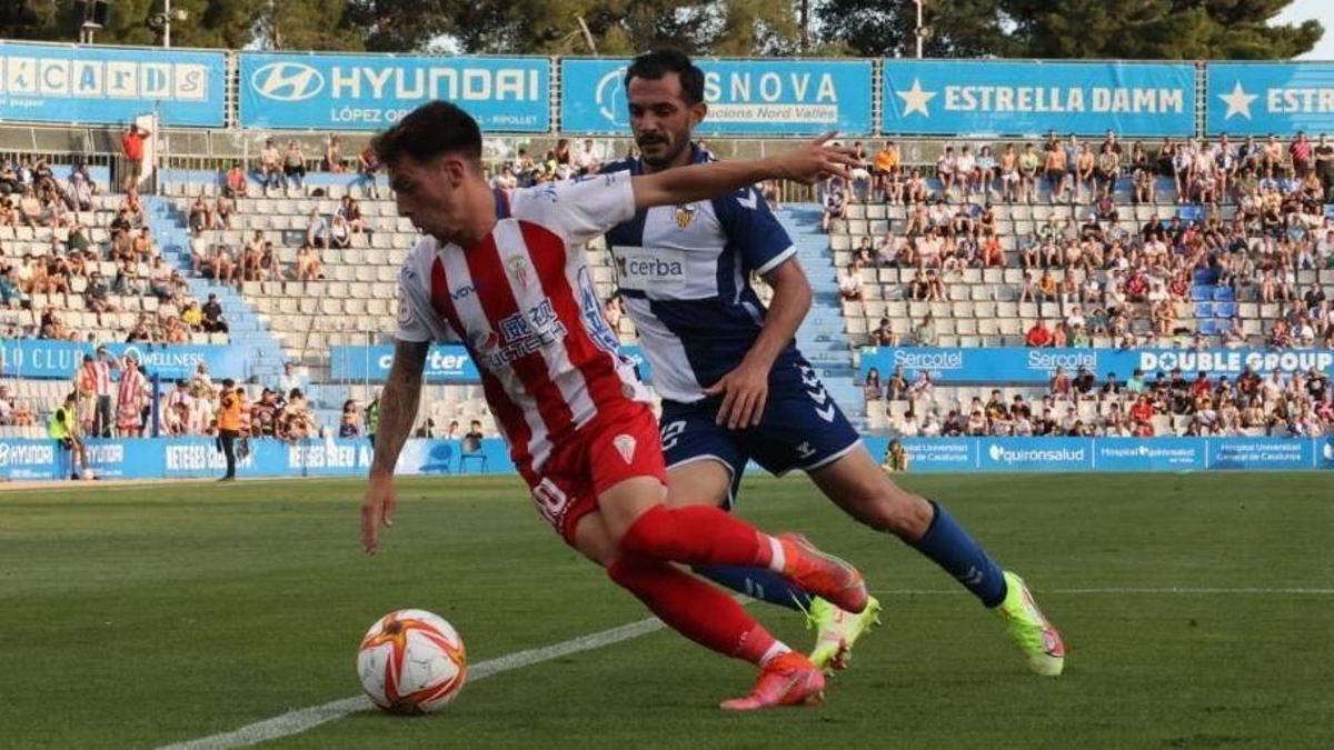 Una acción del Sabadell-Algeciras de ayer