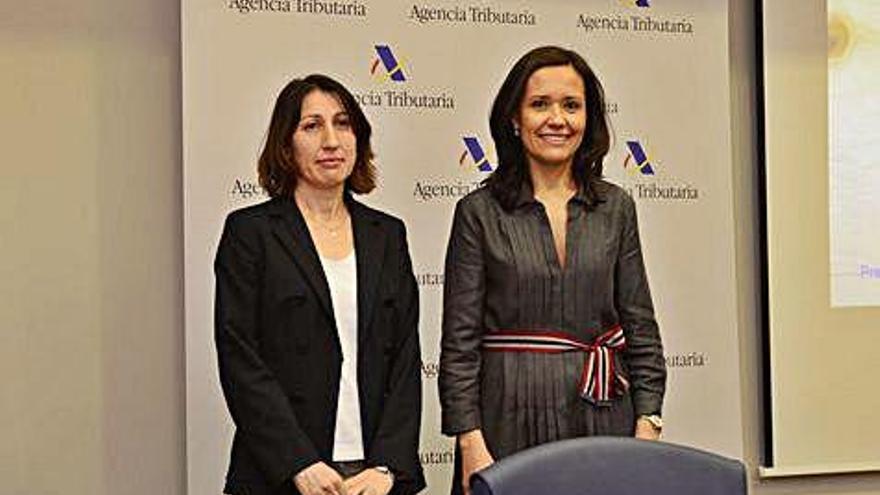 Verónica Álvarez, jefa de Gestión y Catastro, e Imelda Capote, delegada en Galicia.