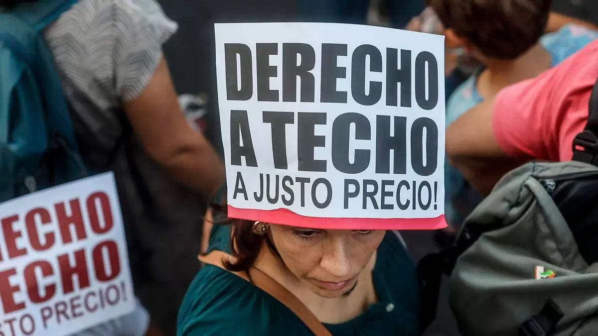 Protesta contra los desahucios.