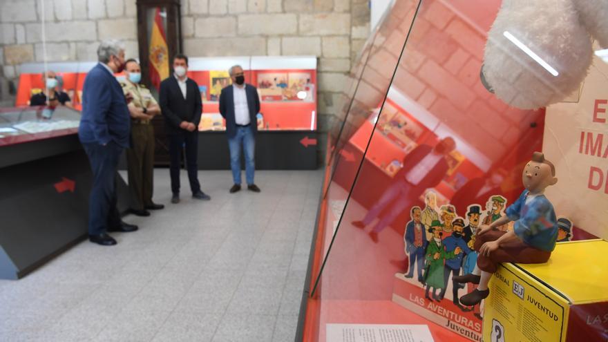 Inauguración de una exposición sobre Tintín en el Museo Militar