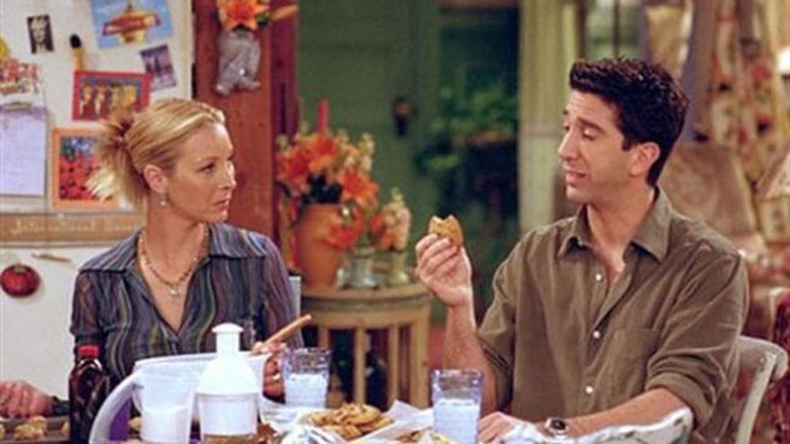 David Schwimmer y Lisa Kudrow en Friends